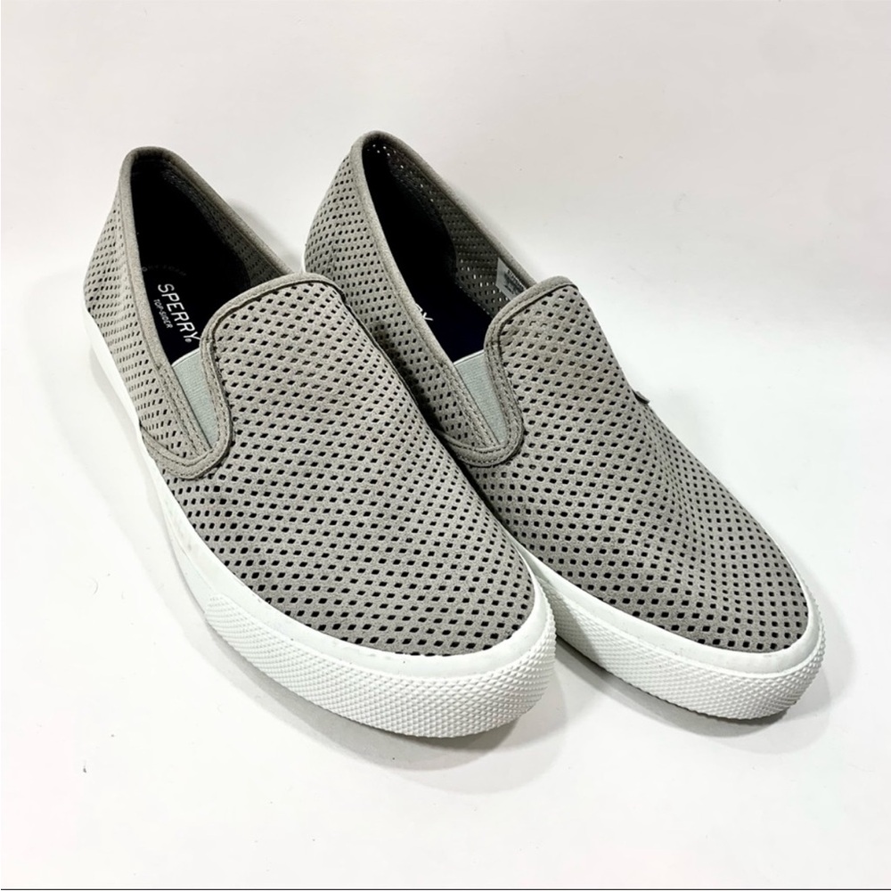 Sperry Suede Perforated Slip Ons